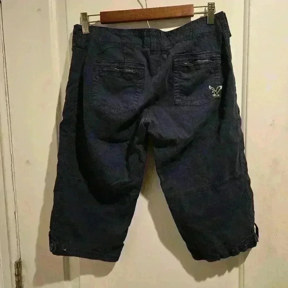 P7454 american eagle blue cargo Bermuda shorts size 28in - Picture 5 of 8